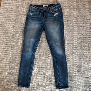 BKE Payton Dark Blue Skinny Jeans with Faded Finish